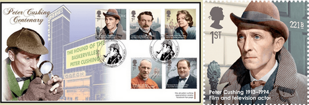 Peter Cushing British actor Sherlock Holmes stamp