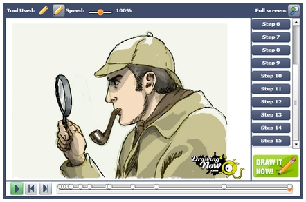 How to draw Sherlock Holmes?