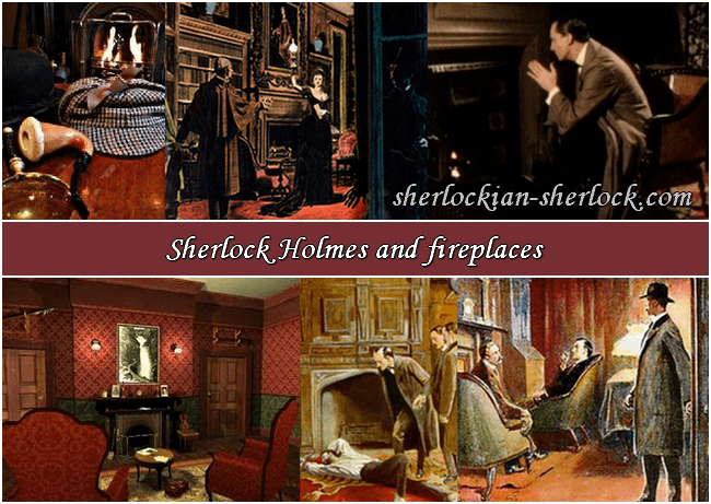 Sherlock Holmes and the fireplace