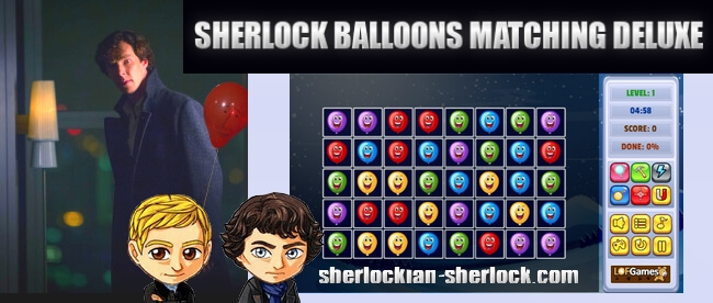 BBC Sherlock Balloons Matching Game