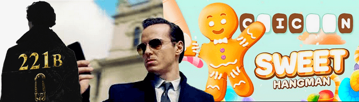Sherlock Gingerbread man Hangman Game