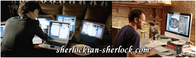 Sherlock Holmes laptop notebook online internet